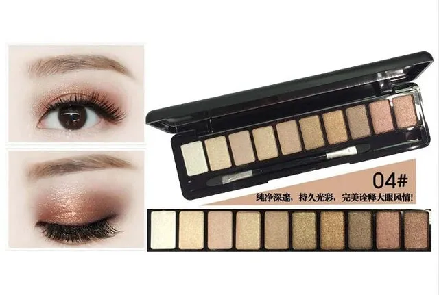 Eye Shadow Makeup Palette Light Eyeshadow Natural Make Up Cosmetics Set With Brush Mirror