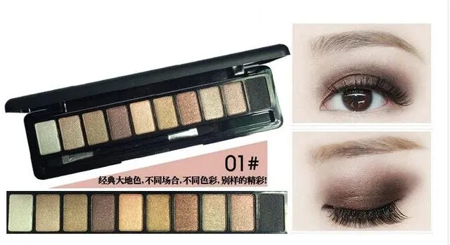 Eye Shadow Makeup Palette Light Eyeshadow Natural Make Up Cosmetics Set With Brush Mirror
