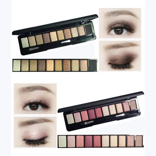Eye Shadow Makeup Palette Light Eyeshadow Natural Make Up Cosmetics Set With Brush Mirror