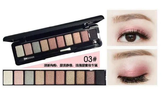 Eye Shadow Makeup Palette Light Eyeshadow Natural Make Up Cosmetics Set With Brush Mirror