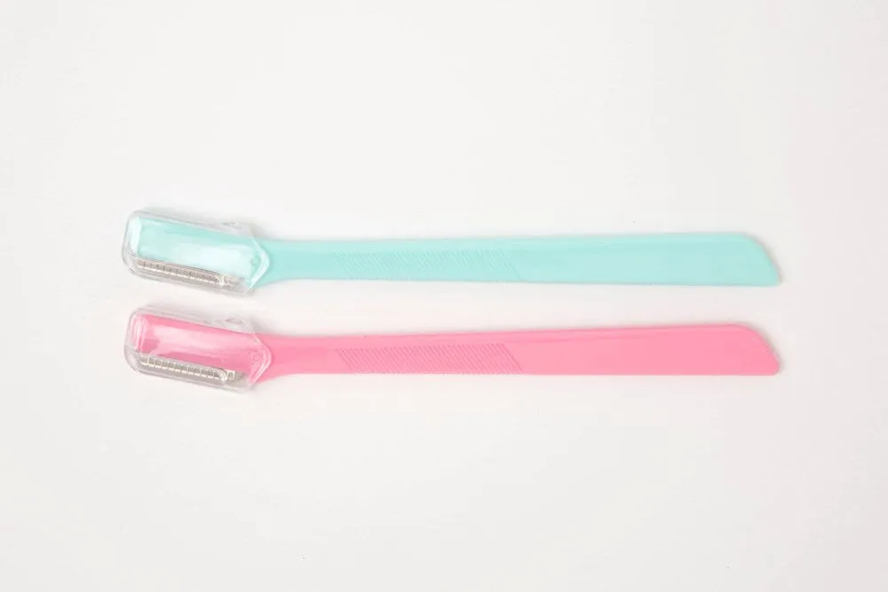 Eyebrow Razor Mint Pink 2PCS