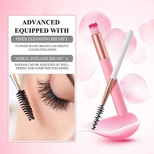 Eyelash Extension Cleanser 207ml  Mascara Wand  Brush Eyelid Foaming Cleanser,Eyelash Wash and Lash Bath for Extensions,Paraben & Sulfate Free,Makeup Remover,Salon and Home use（207ml/7fl.oz)