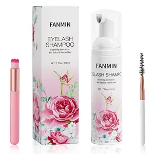 Eyelash Extension Cleanser 207ml  Mascara Wand  Brush Eyelid Foaming Cleanser,Eyelash Wash and Lash Bath for Extensions,Paraben & Sulfate Free,Makeup Remover,Salon and Home use（207ml/7fl.oz)
