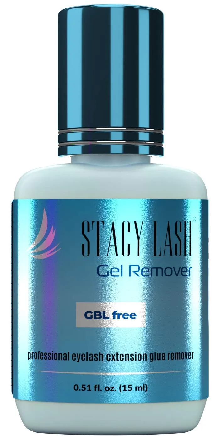 Eyelash Extension Glue   Gel Remover - Stacy Lash 5 ml / 0.5-1 Sec Drying time/Retention – 7 Weeks/Maximum Bonding Power/Professional Use Only Black Adhesive/Gel Remover/ 15 ml/GBL Free/Fast Lash Adhe