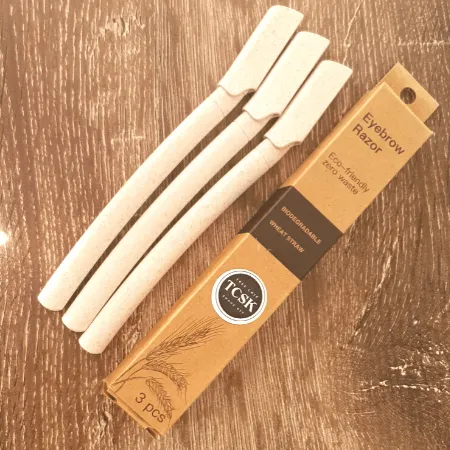 Facial Exfoliator   Eyebrow Razor - 100% Biodegradable Wheat Straw