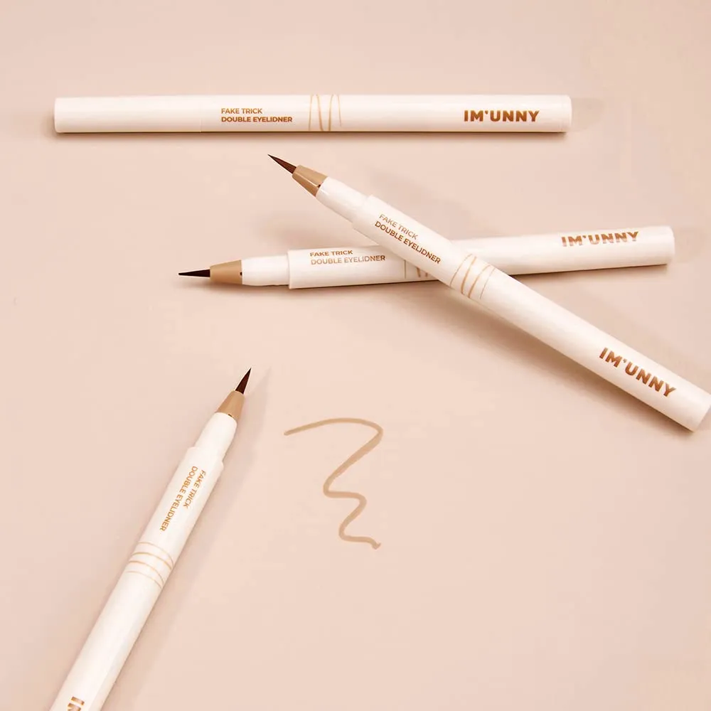 Fake Trick Double Eyelidner 01 Pale Brown