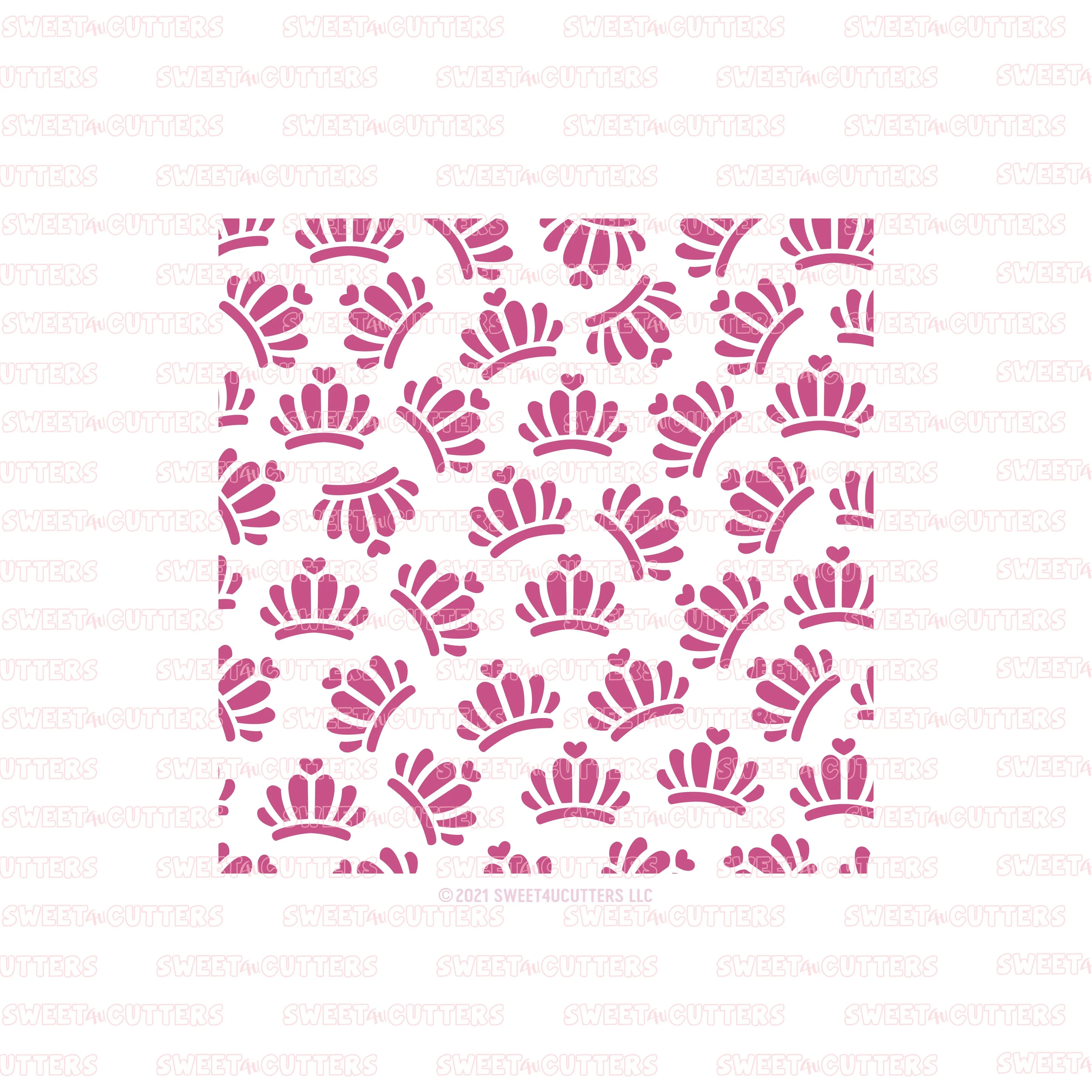 Fancy crown cookie stencil