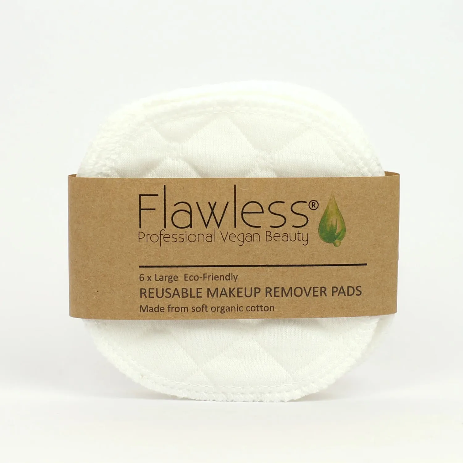 Flawless Reusable Organic Cotton Makeup Remover Pads x 6