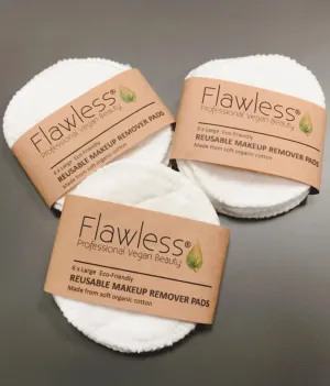 Flawless Reusable Organic Cotton Makeup Remover Pads x 6