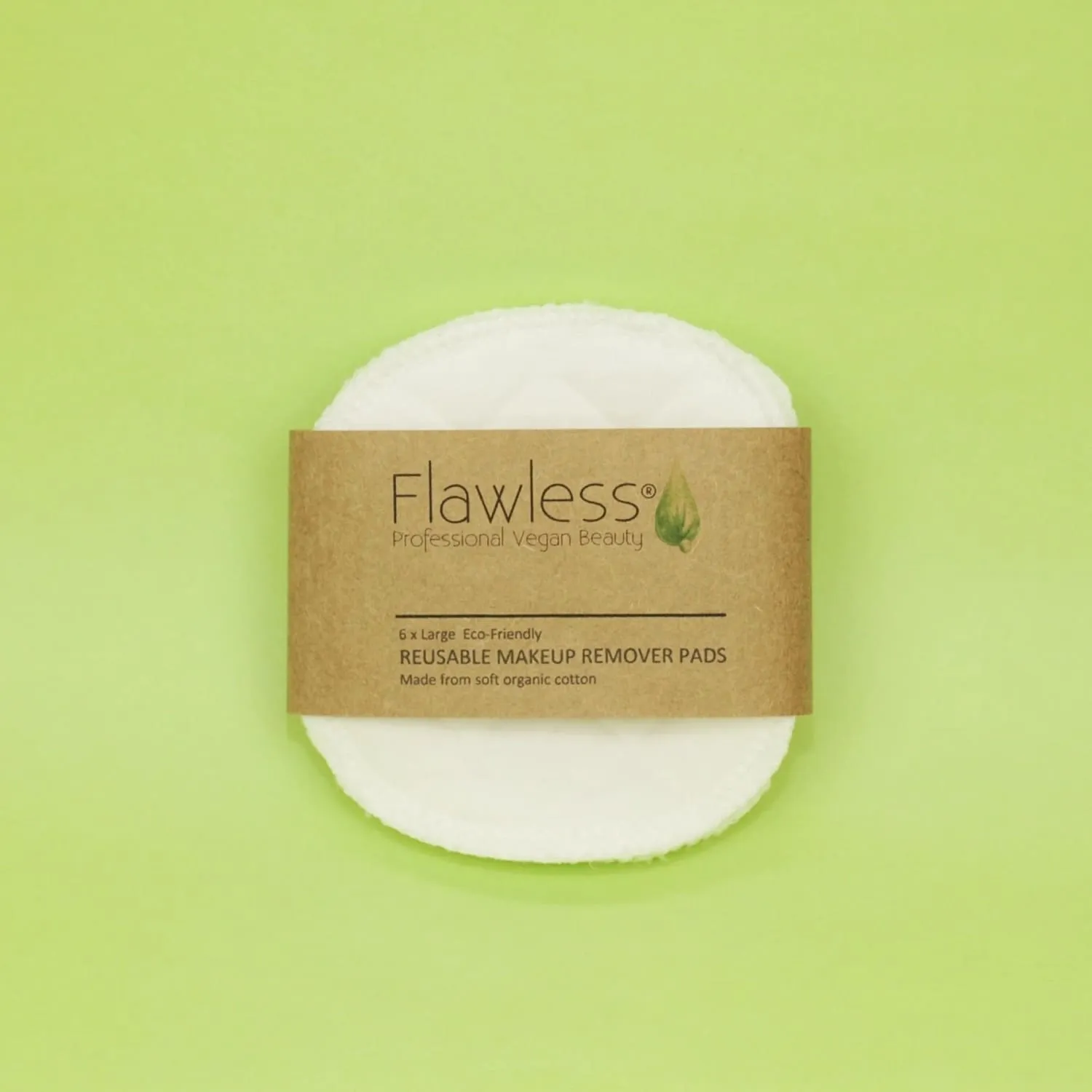 Flawless Reusable Organic Cotton Makeup Remover Pads x 6