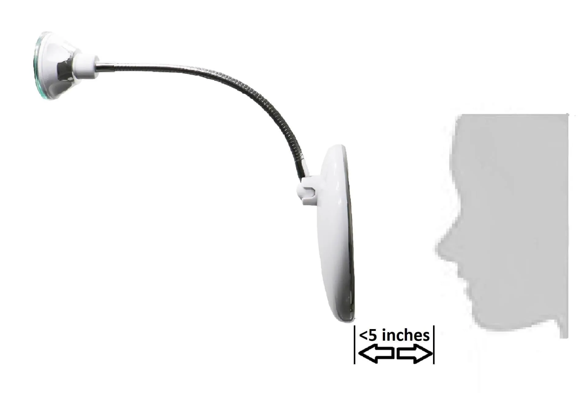 Flexible Gooseneck LED 10X Magnifying Makeup Mirror