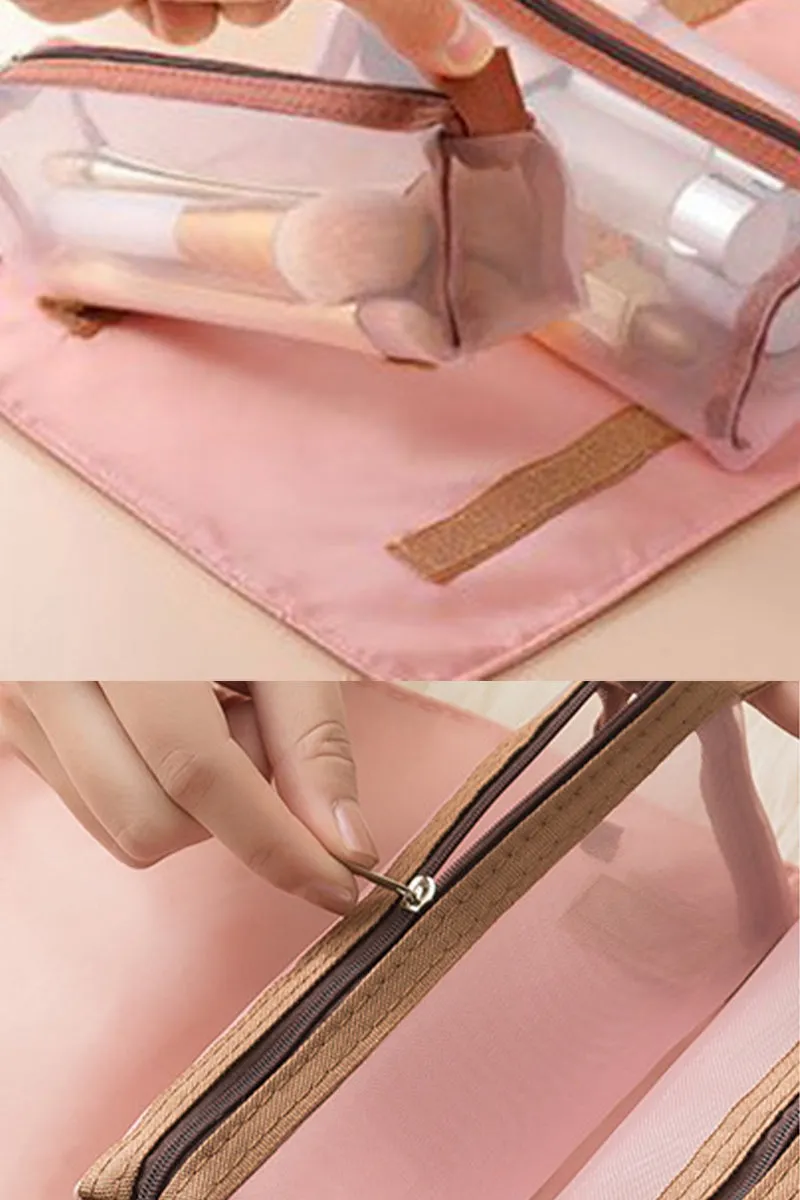 FOLDABLE PORTABLE MAKEUP ORGANIZER FOR TRAVEL