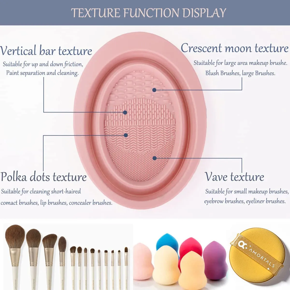 Foldable Silicone Makeup Brush Cleaner Bowl
