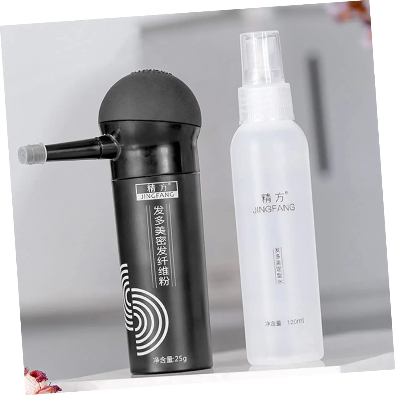 FRCOLOR 2 Pcs Silicone Nozzle Fiber Spray Applicator Loose Powder Spray Empty Powder Spray Clear Loose Powder Spray Applicator Pump Nozzle Fiber Sprayer Applicator Hair Props