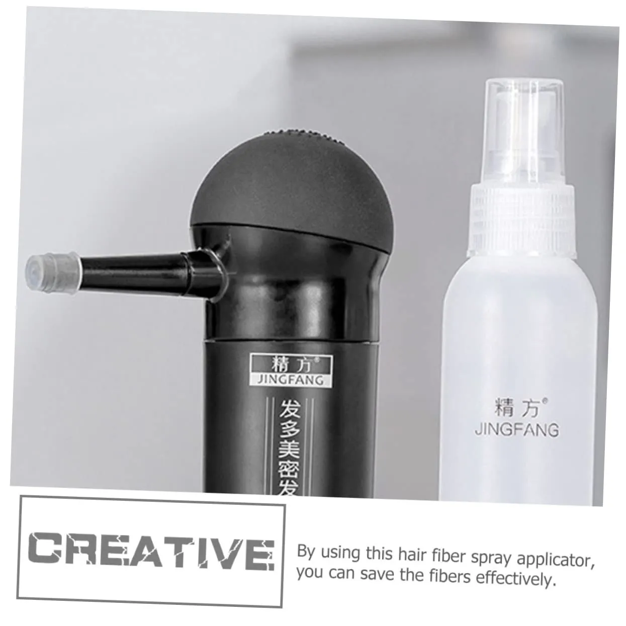 FRCOLOR 2 Pcs Silicone Nozzle Fiber Spray Applicator Loose Powder Spray Empty Powder Spray Clear Loose Powder Spray Applicator Pump Nozzle Fiber Sprayer Applicator Hair Props