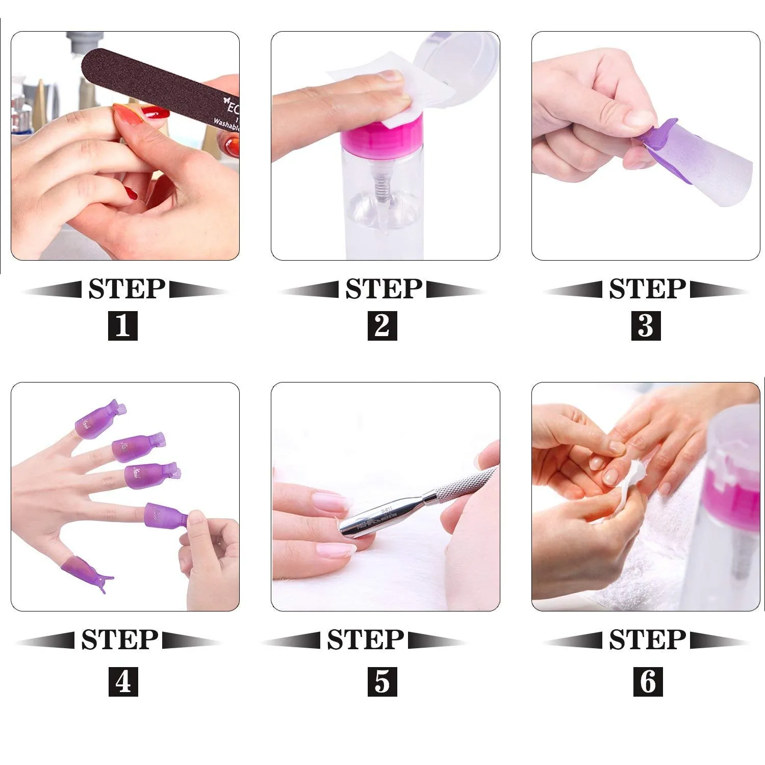 Gel Nail Polish Remover Set (600PCS)