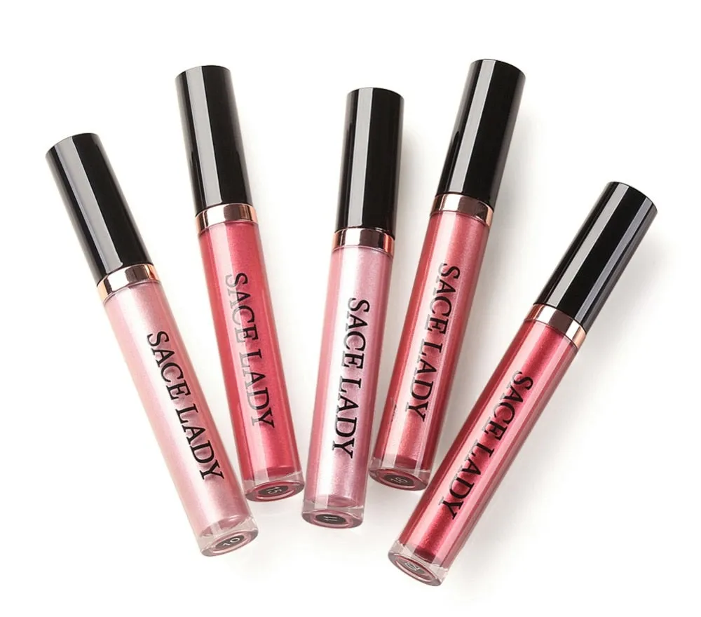 Glitter Lipstick Liquid Makeup Waterproof Metallic Long-lasting Shimmer