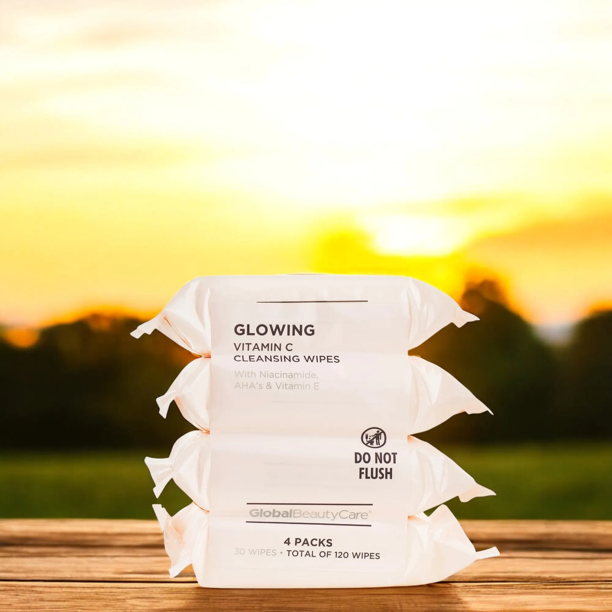 Global Beauty Care Makeup Cleansing Wipes Vitamin C Extract 4pk 120 Wipes