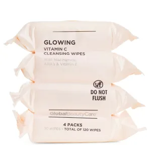 Global Beauty Care Makeup Cleansing Wipes Vitamin C Extract 4pk 120 Wipes