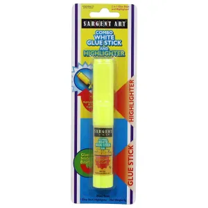 GLUE STICK WITH YELLOW HIGHLIGHTER