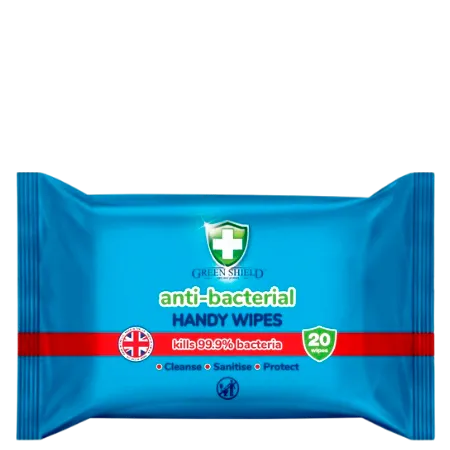 Green Shield Antibacterial Cleaning wipes - 20 PCS (Date Item)
