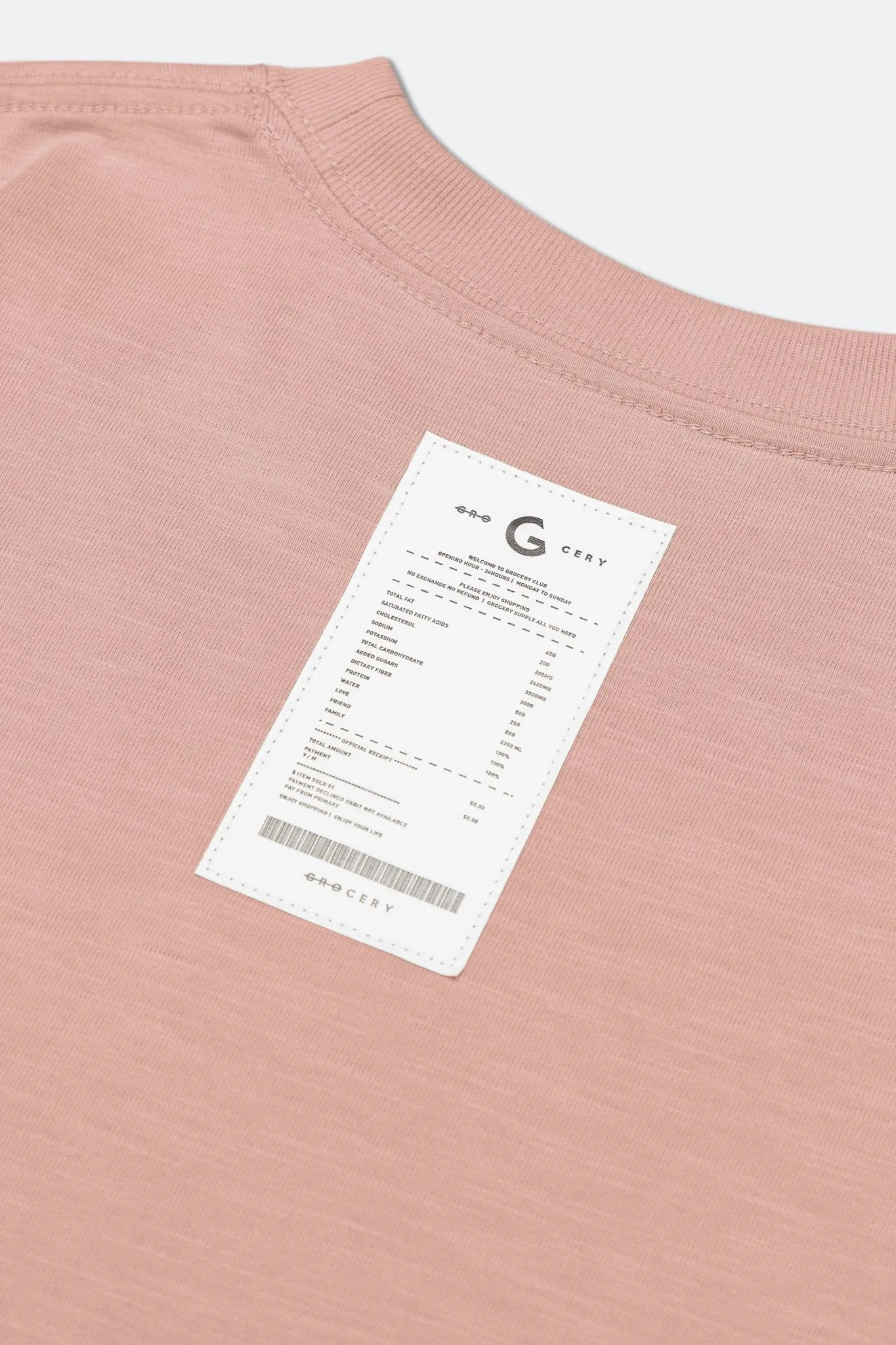 GROCERY KIDS MINI INVOICE TEE/ BABY PINK