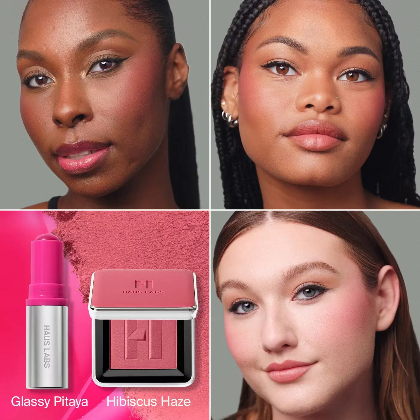 Haus Labs - Color Fuse Innovation Glassy Balm   Powder Blush Duo