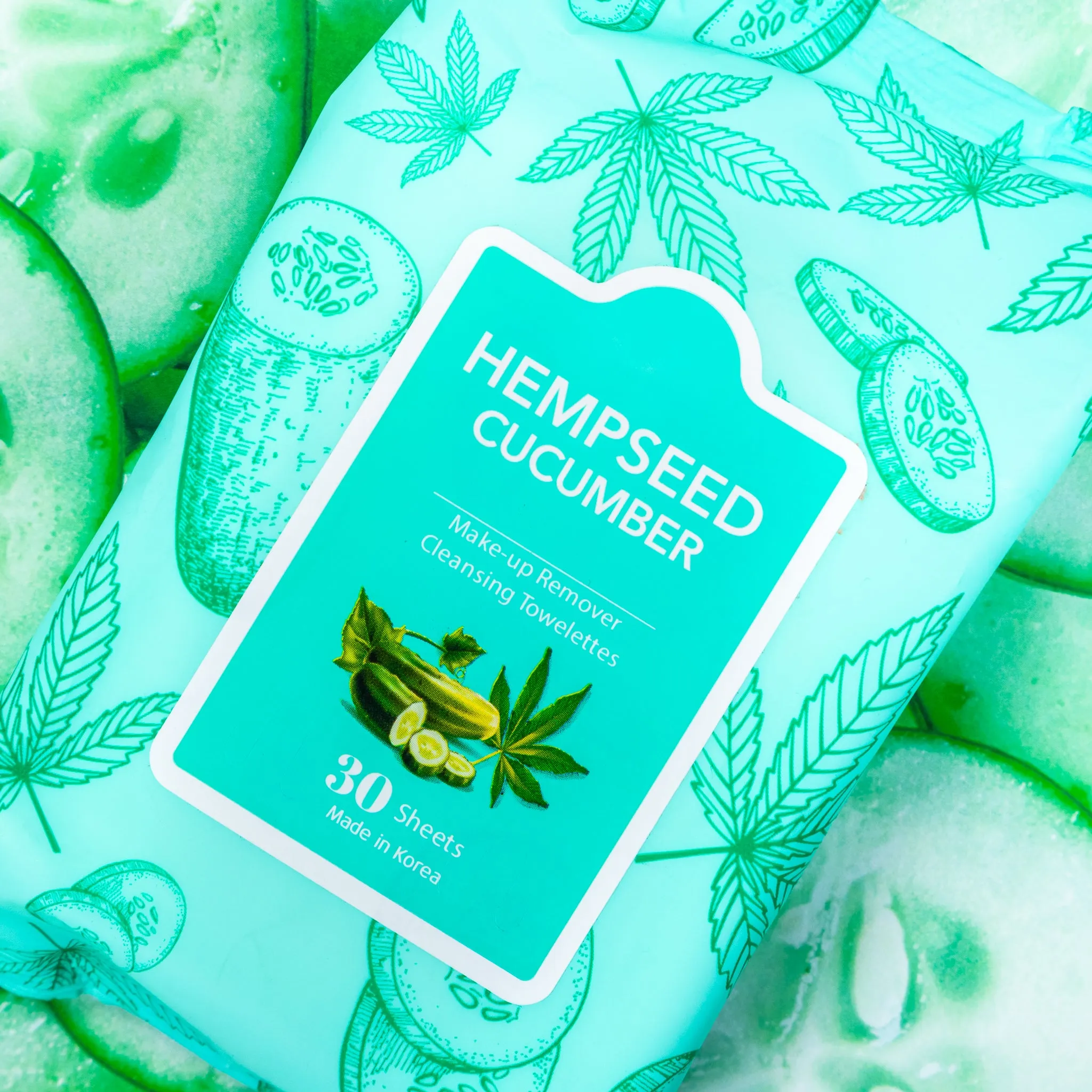 Hemp Seed Cucumber Makeup Remover Wipes