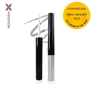 Herb-Enriched Waterproof Eyeliner Organic with Jojoba Oil & Vitamin E - Platinum Silver