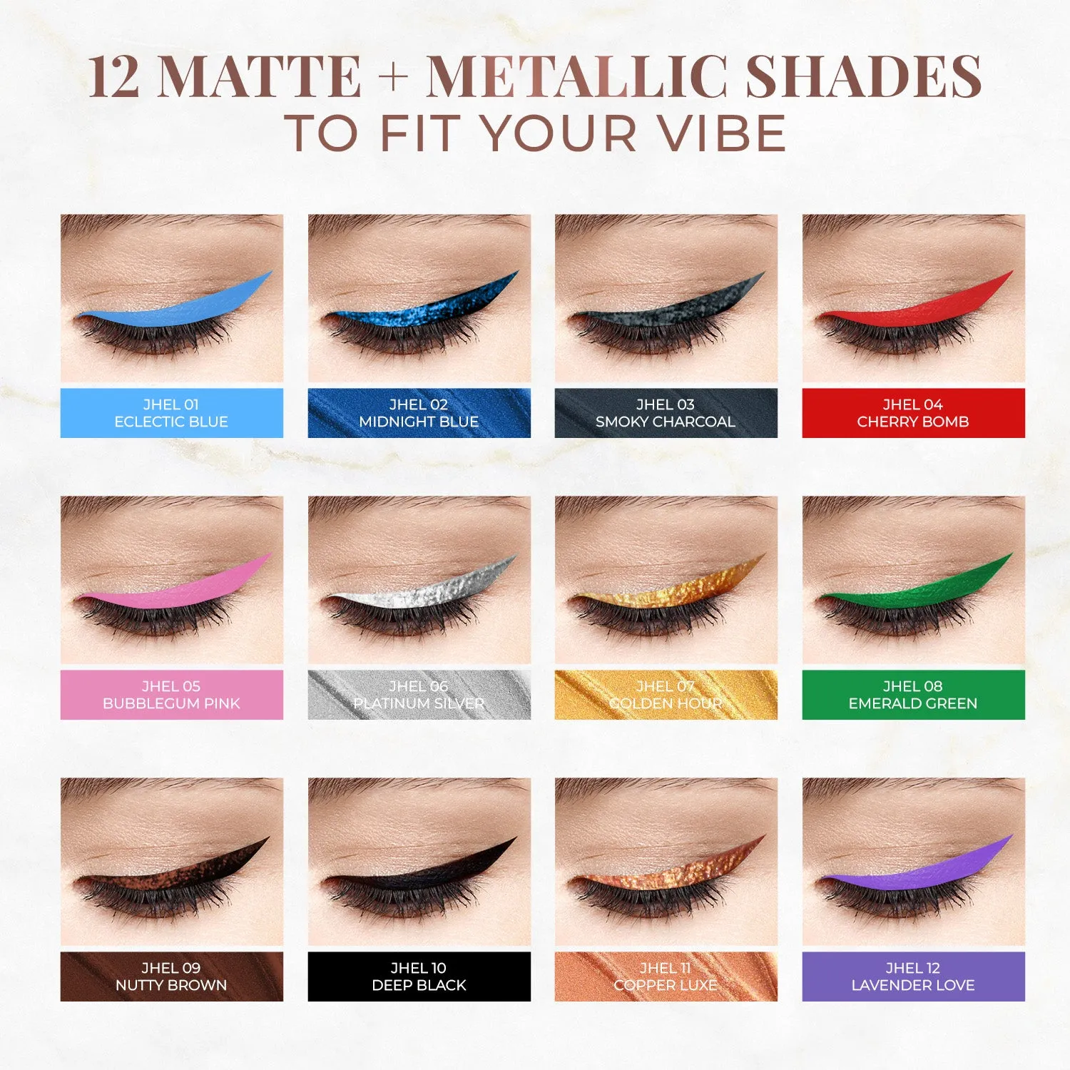 Herb-Enriched Waterproof Eyeliner Organic with Jojoba Oil & Vitamin E - Platinum Silver