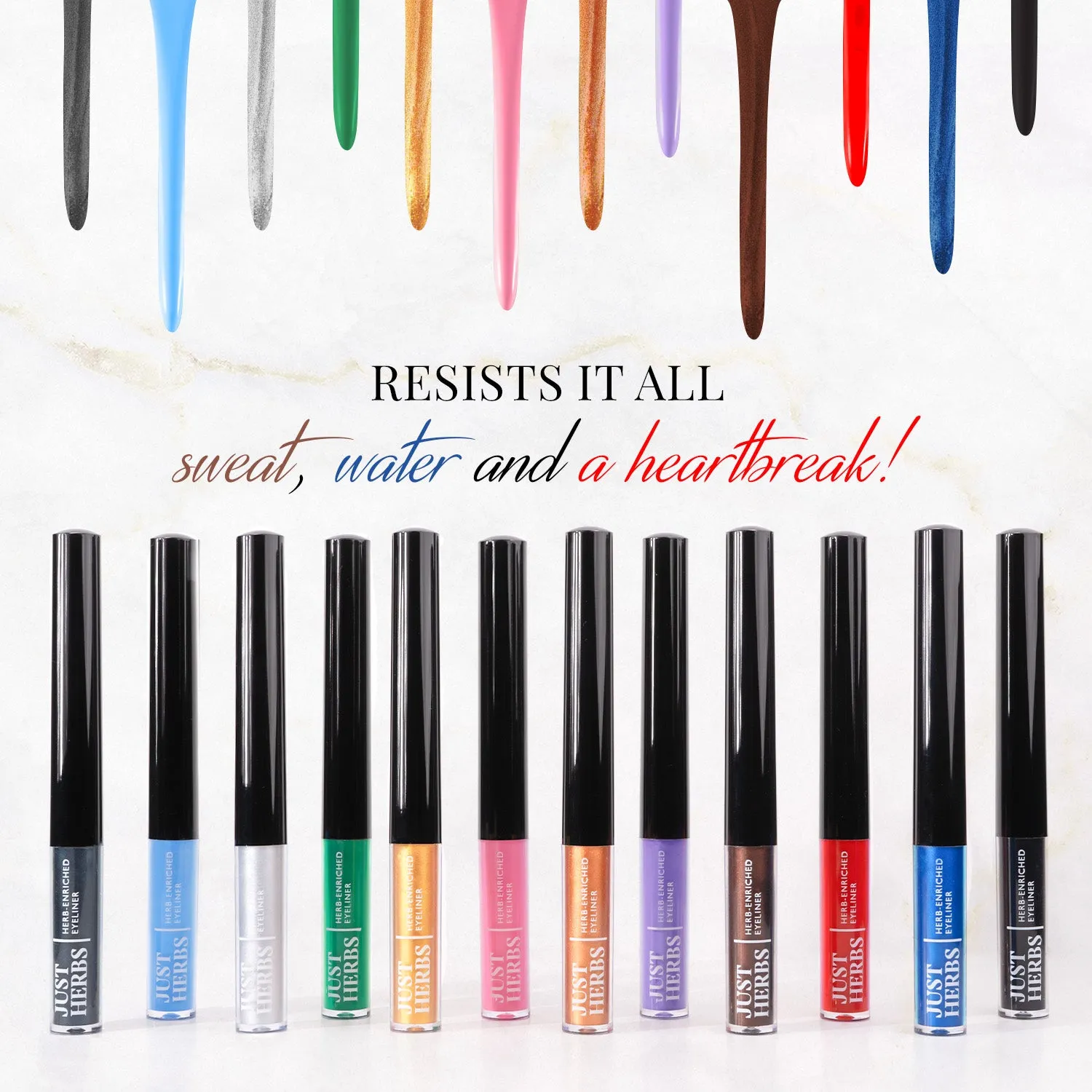 Herb-Enriched Waterproof Eyeliner Organic with Jojoba Oil & Vitamin E - Platinum Silver