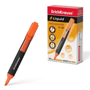 Highlighter ErichKrauseÂ® Liquid H-30, ink color: orange