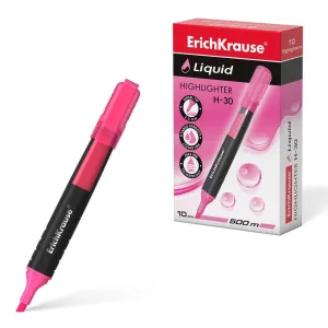 Highlighter ErichKrauseÂ® Liquid H-30, ink color: pink