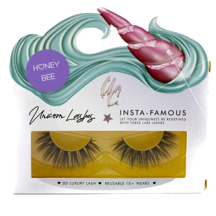 Honey Bee Faux Mink Unicorn Lashes
