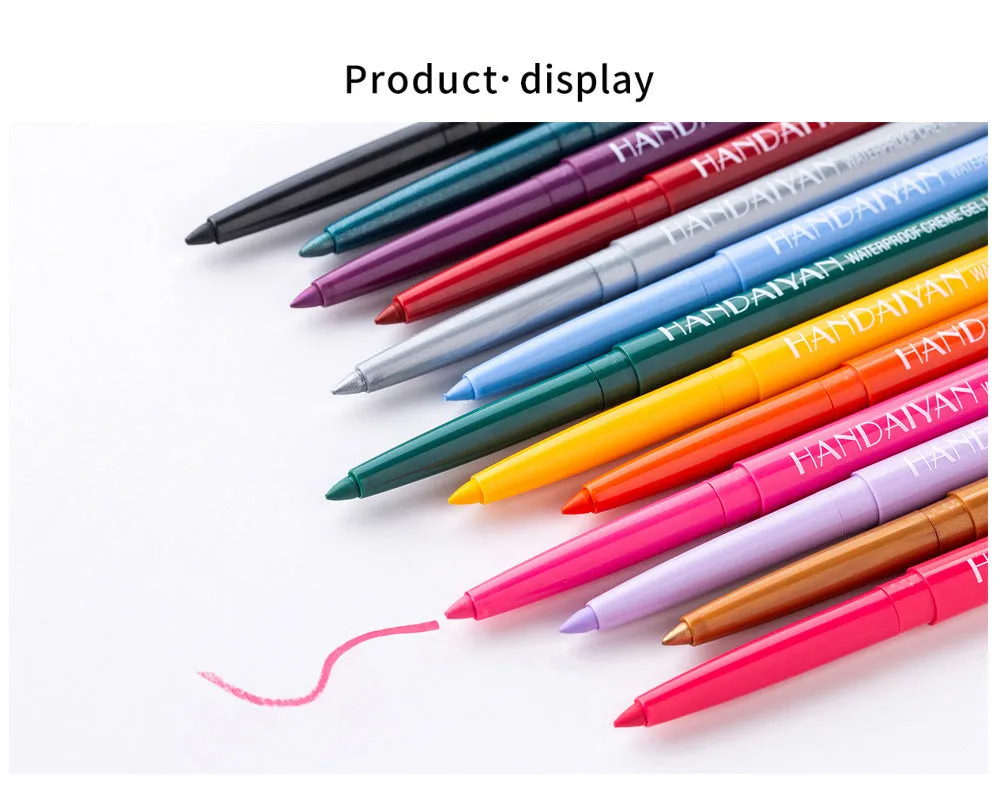 Hot New Product 20-Color Fast-Drying Waterproof Smudge-Proof Colored Eyeliner Gel Pen Set