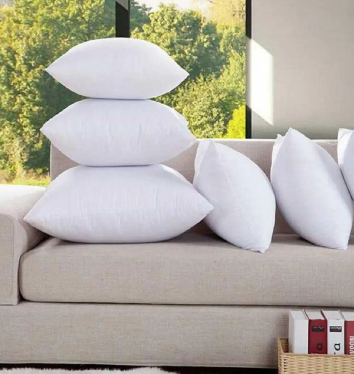 Hotel Quality Premium Fiber Soft Filler Cushion Set Of 5