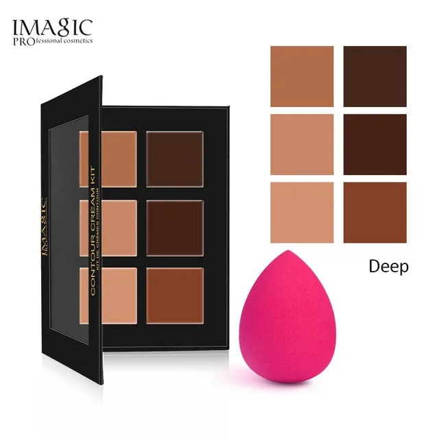 IMAGIC 6 Colors Concealer Cream Contour Palette Kit Pro Makeup Palatte Concealer Face Primer Net 30g All Skin 1pcs free shipping