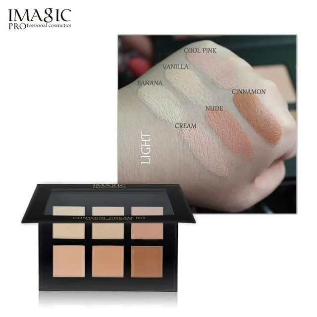 IMAGIC 6 Colors Concealer Cream Contour Palette Kit Pro Makeup Palatte Concealer Face Primer Net 30g All Skin 1pcs free shipping