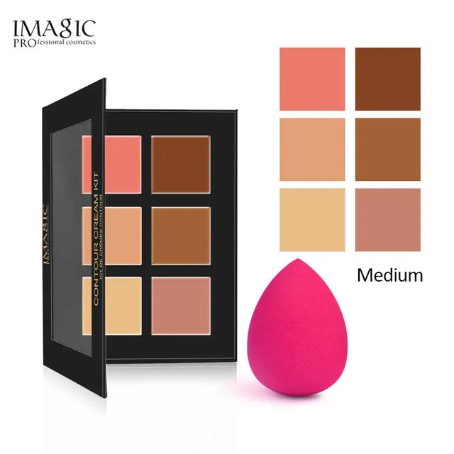 IMAGIC 6 Colors Concealer Cream Contour Palette Kit Pro Makeup Palatte Concealer Face Primer Net 30g All Skin 1pcs free shipping