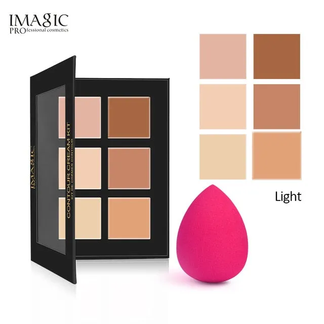 IMAGIC 6 Colors Concealer Cream Contour Palette Kit Pro Makeup Palatte Concealer Face Primer Net 30g All Skin 1pcs free shipping