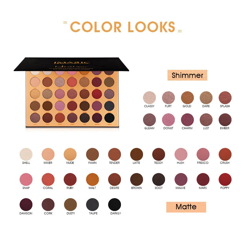 Imagic Elegant Black 35 Colors Eyeshadow Palette EY-325