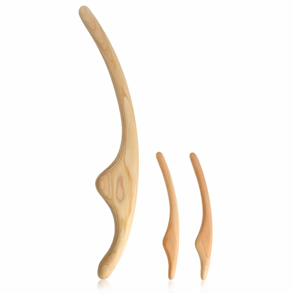 Japanese Cypress Wood Massage Carving Stick Set of 3