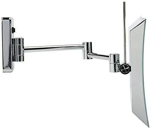 Jerdon JRT710CLD Wall Mount Rectangular Direct Wire Makeup Mirror, Chrome Finish, 6.5" x 9"