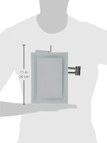Jerdon JRT710CLD Wall Mount Rectangular Direct Wire Makeup Mirror, Chrome Finish, 6.5" x 9"