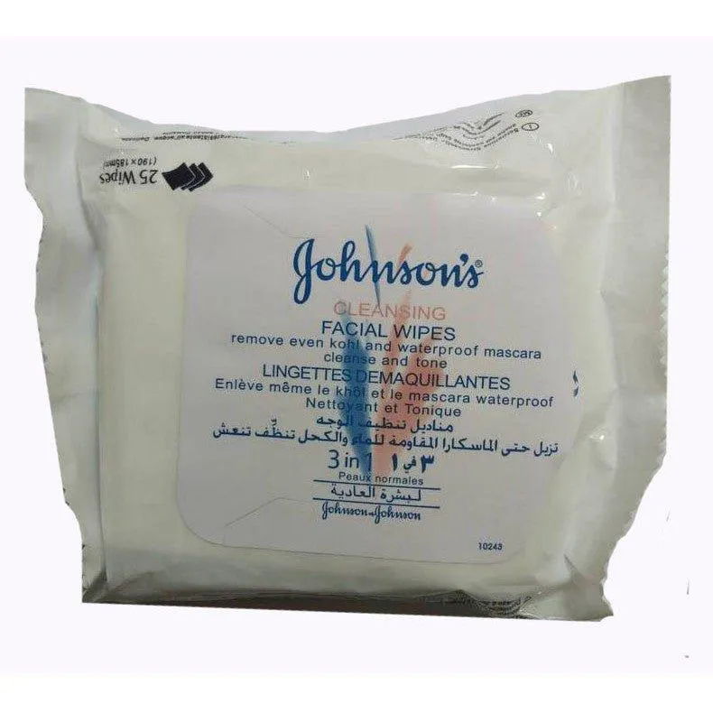 Johnson's Cleansing facial wipes -25 wipes