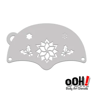 K14 Poinsettia Mask Face Paint Stencil