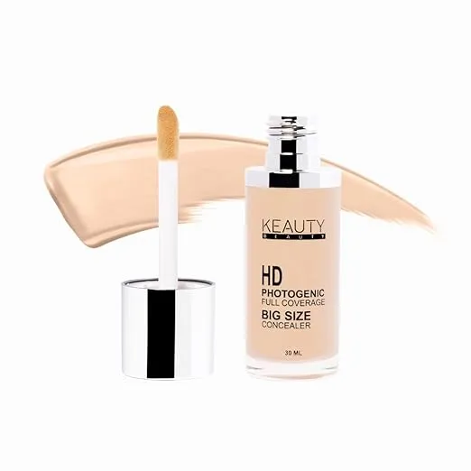 Keauty Beauty HD Photogenic Full Coverage Liquid Concealer For Face Makeup | Easy to Blend Concealer For Dark Circle | Natural Finish | 30ML