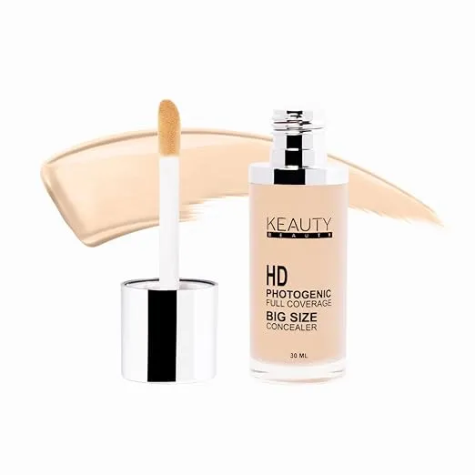 Keauty Beauty HD Photogenic Full Coverage Liquid Concealer For Face Makeup | Easy to Blend Concealer For Dark Circle | Natural Finish | 30ML