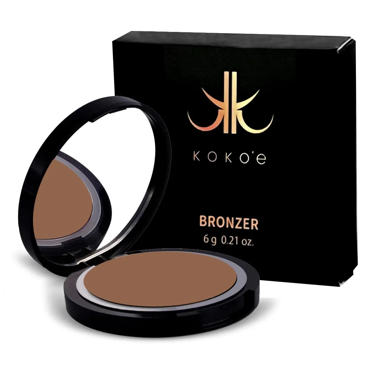 KOKOE Cosmetics Bronzer Powder Makeup - 0.21 Ounce (Reddish Brown Metallic)