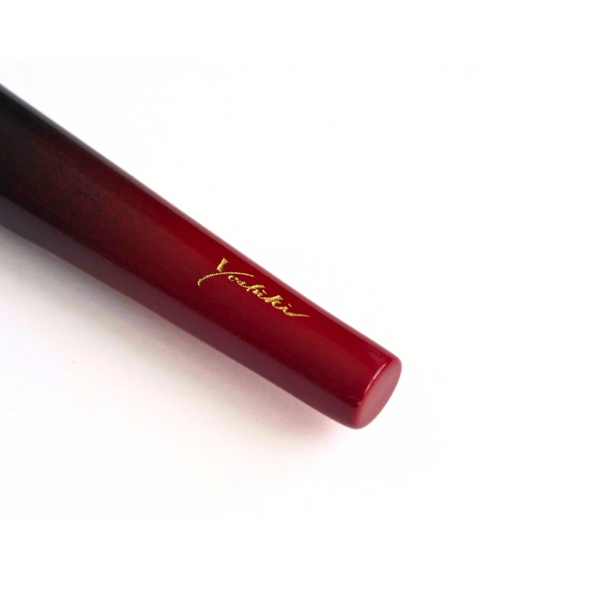 Koyudo Yoshiki Red Gradient Powder Brush (Tapered Handle)